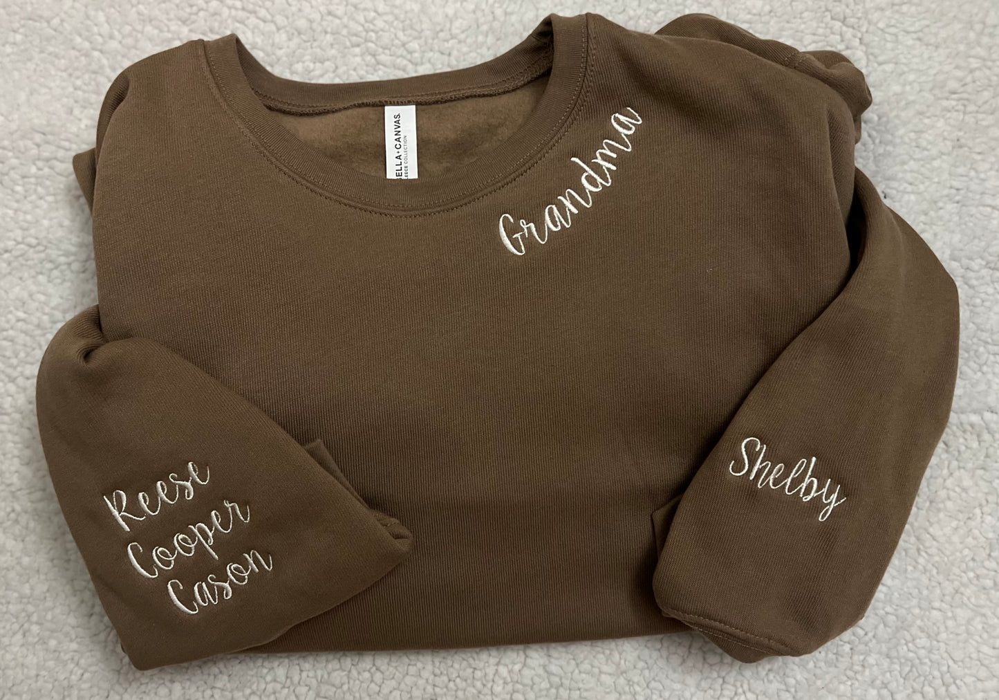 Name Collar Embroidered Sweatshirt