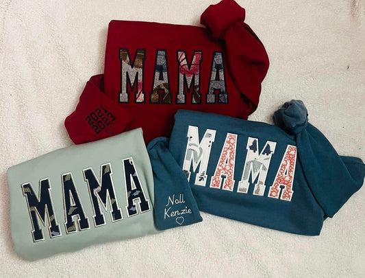 Mama Keepsake Sweatshirt | Bella Canvas Crewneck