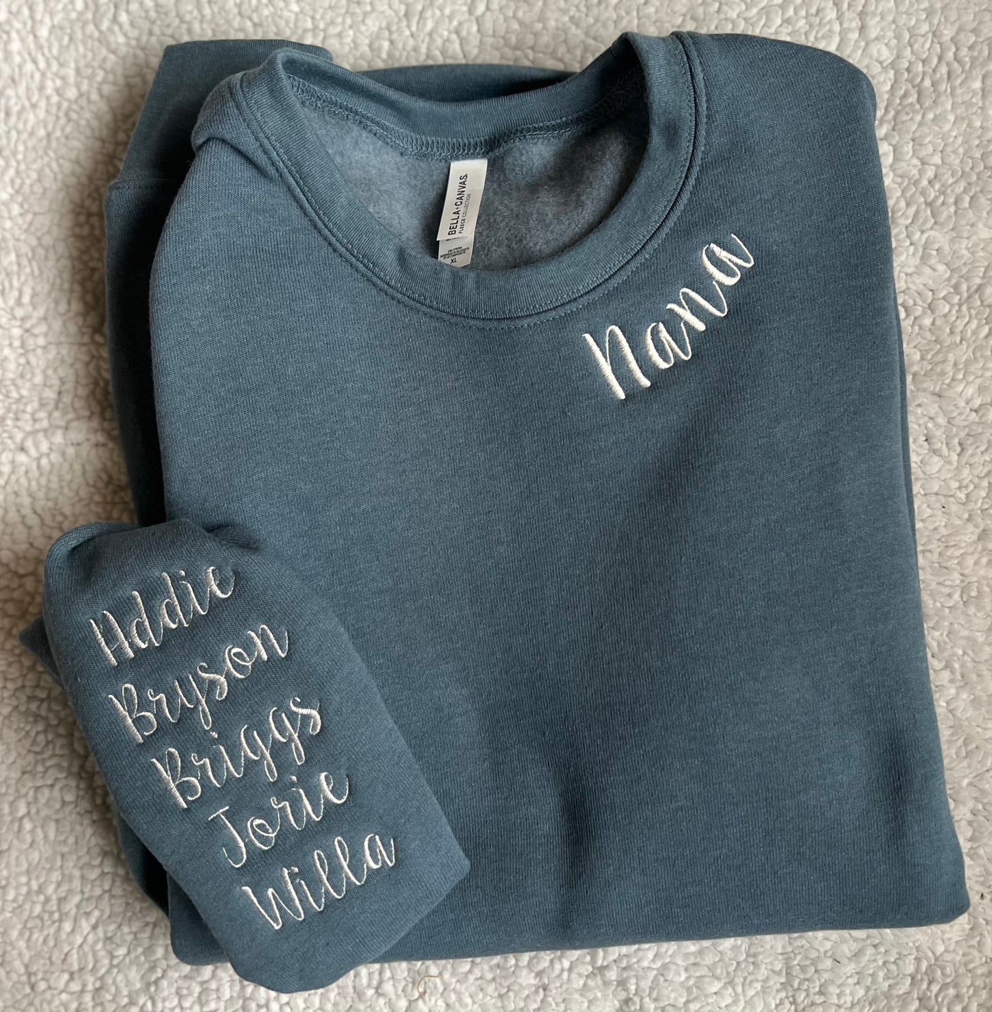 Name Collar Embroidered Sweatshirt
