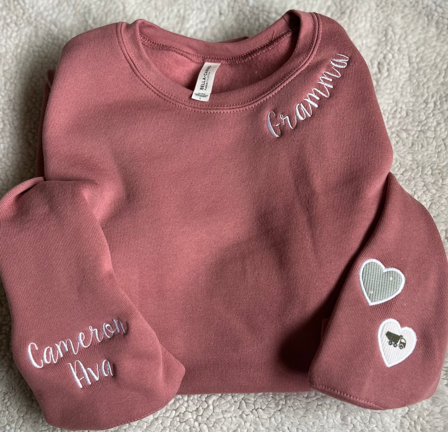 Name Collar Embroidered Sweatshirt