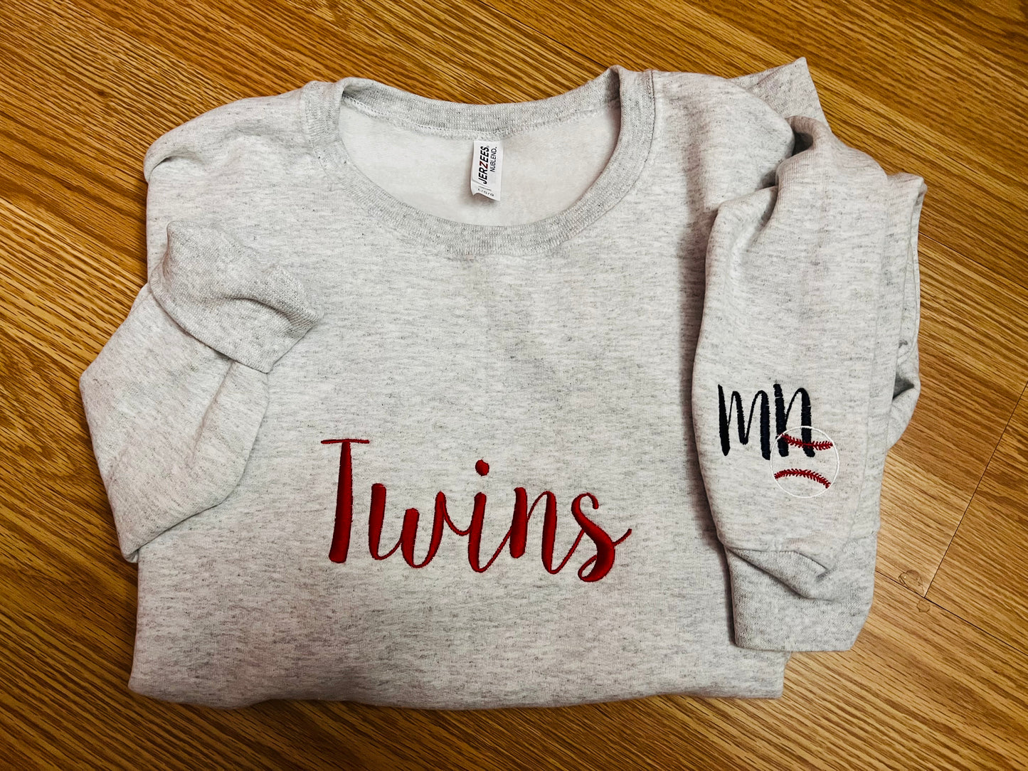 Custom Team Name Embroidered Sweatshirt- Bella Canvas