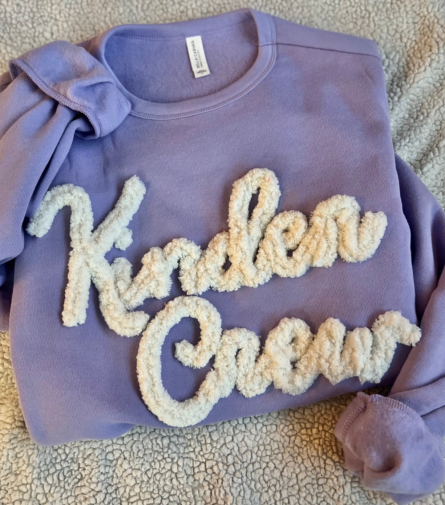 Yarn Custom Text Sweatshirt |Bella Canvas Crewneck