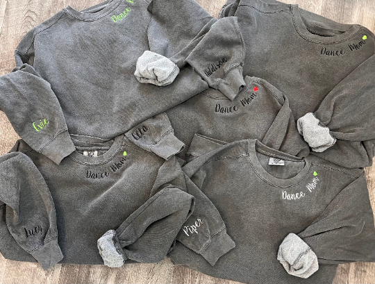 Dance Mom Embroidered Sweatshirt Collar Embroidery | Any Sport Available