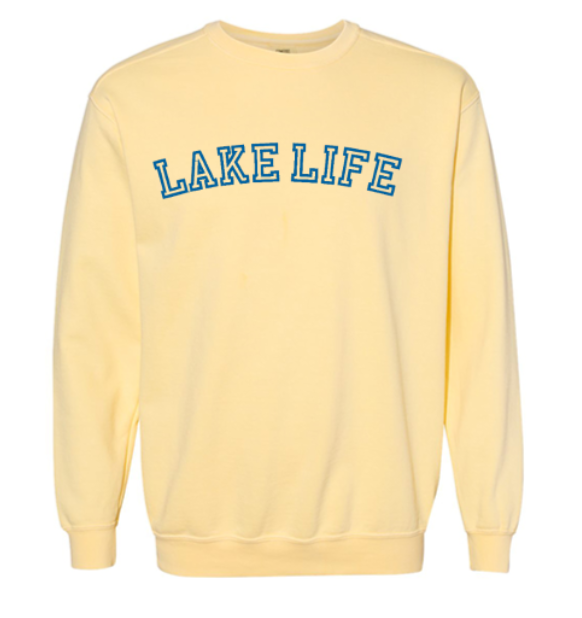 Cabin Life, Lake Life, River Bum Custom Embroidered Hoodie or Crewneck | Pick your Text!