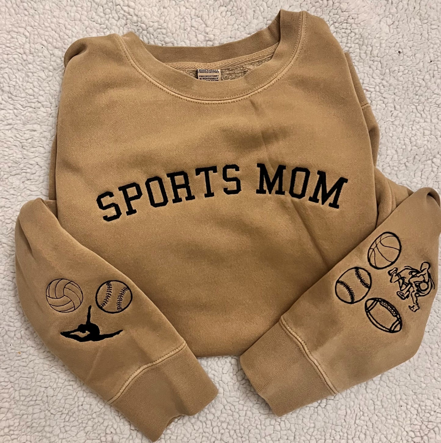 Sports Mom Embroidered Sweatshirt