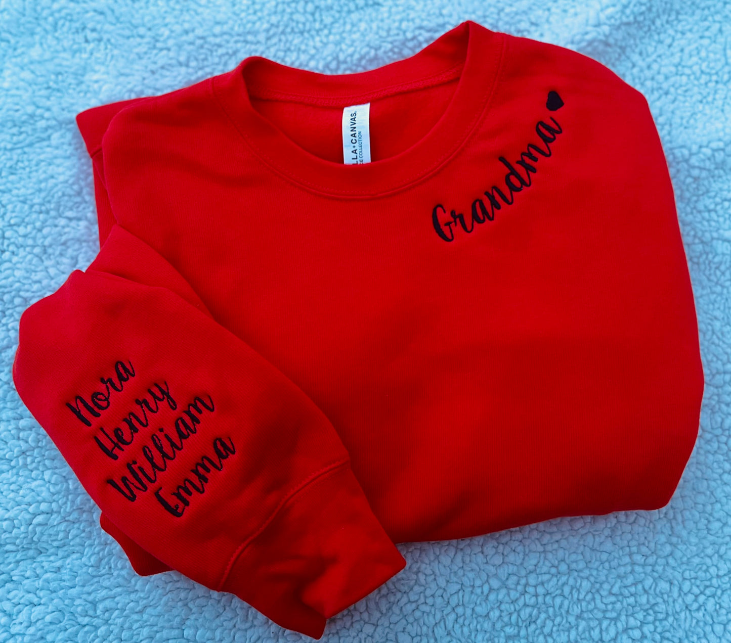 MAMA Collar Embroidered Sweatshirt