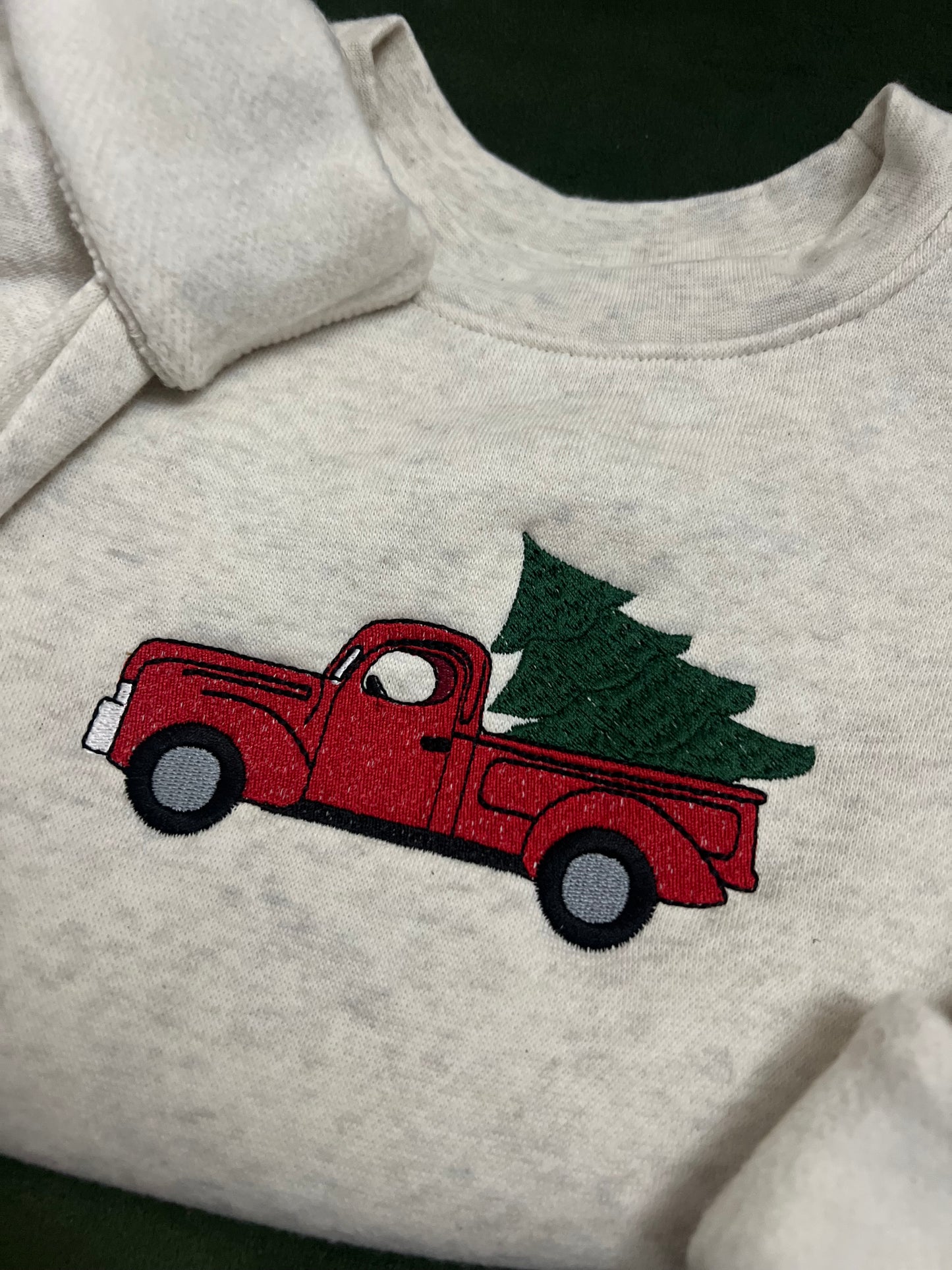 Little Red Truck Embroidered Sweatshirt - Youth