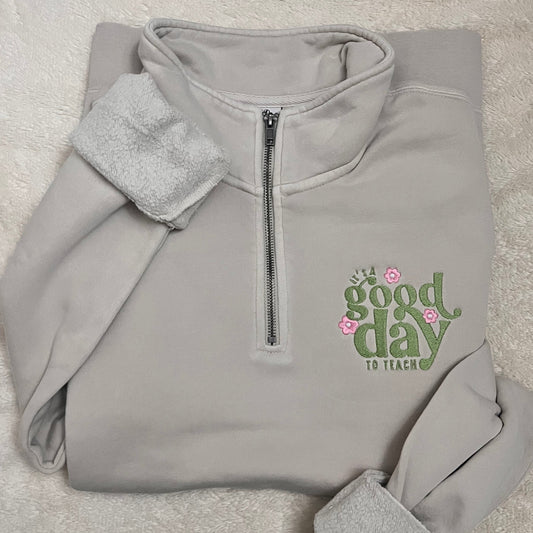 Gray hoodie with a logo on a light gray surface
Teacher appreciation
Teacher Apparel 
Casual Fridays