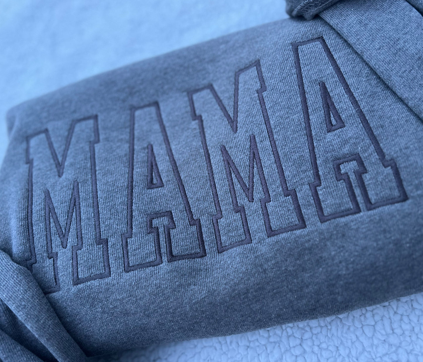 Outline Stitch Embroidered Sweatshirt | MAMA, AUNTIE, GRANDMA, DAD, GRANDPA