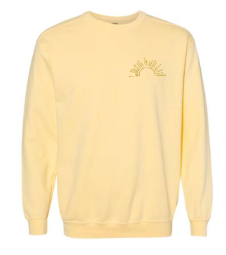 Sunshine Minimalist Embroidered Crewneck Sweatshirt