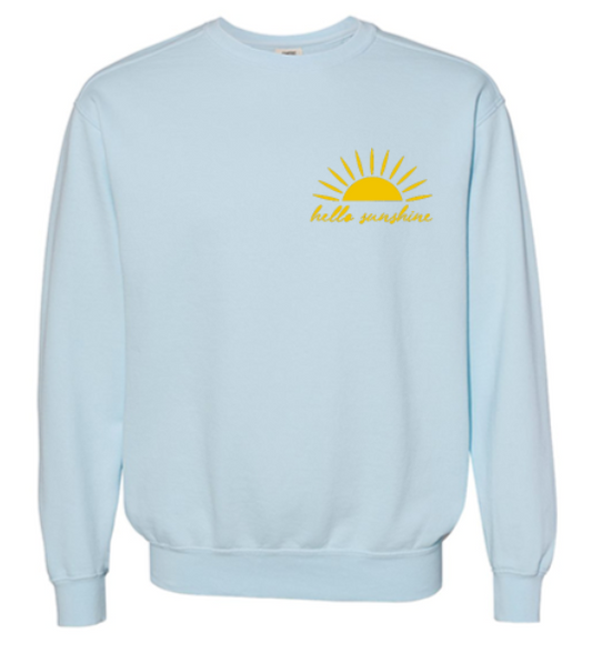 Hello Sunshine Embroidered Crewneck Sweatshirt