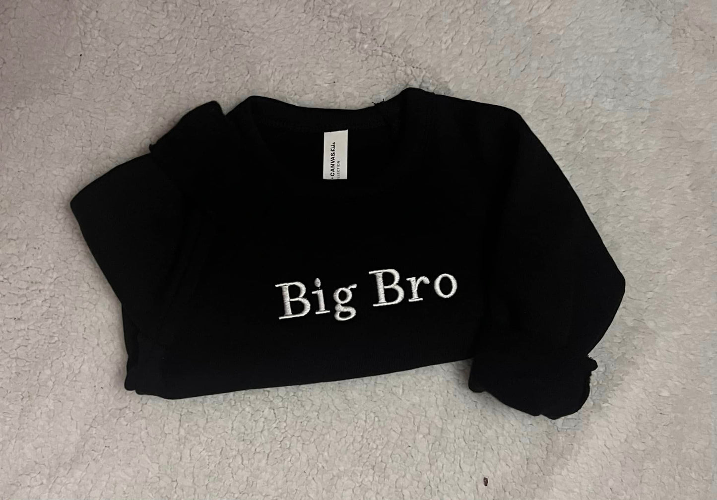 Big Brother or Big Sister Embroidered Crewneck Sweatshirt