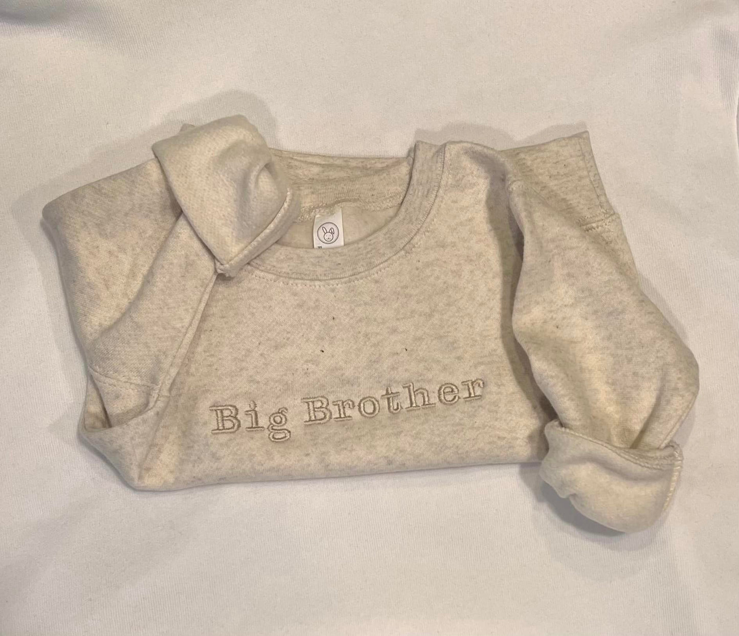 Big Brother or Big Sister Embroidered Crewneck Sweatshirt