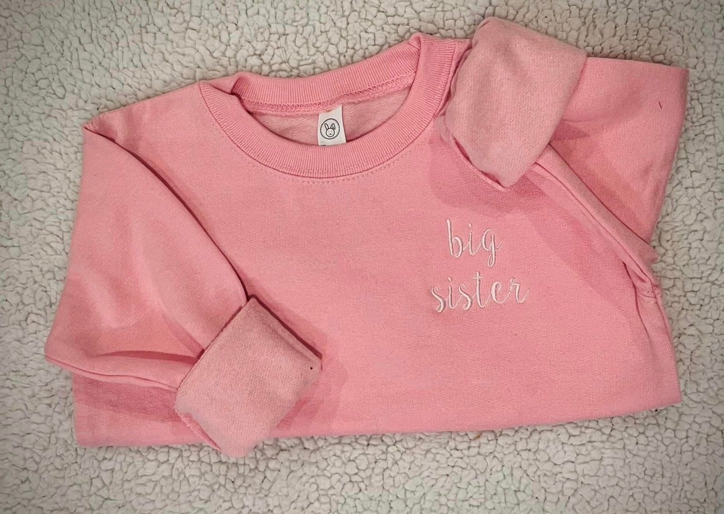 Big Brother or Big Sister Embroidered Sweatshirt | Left Chest