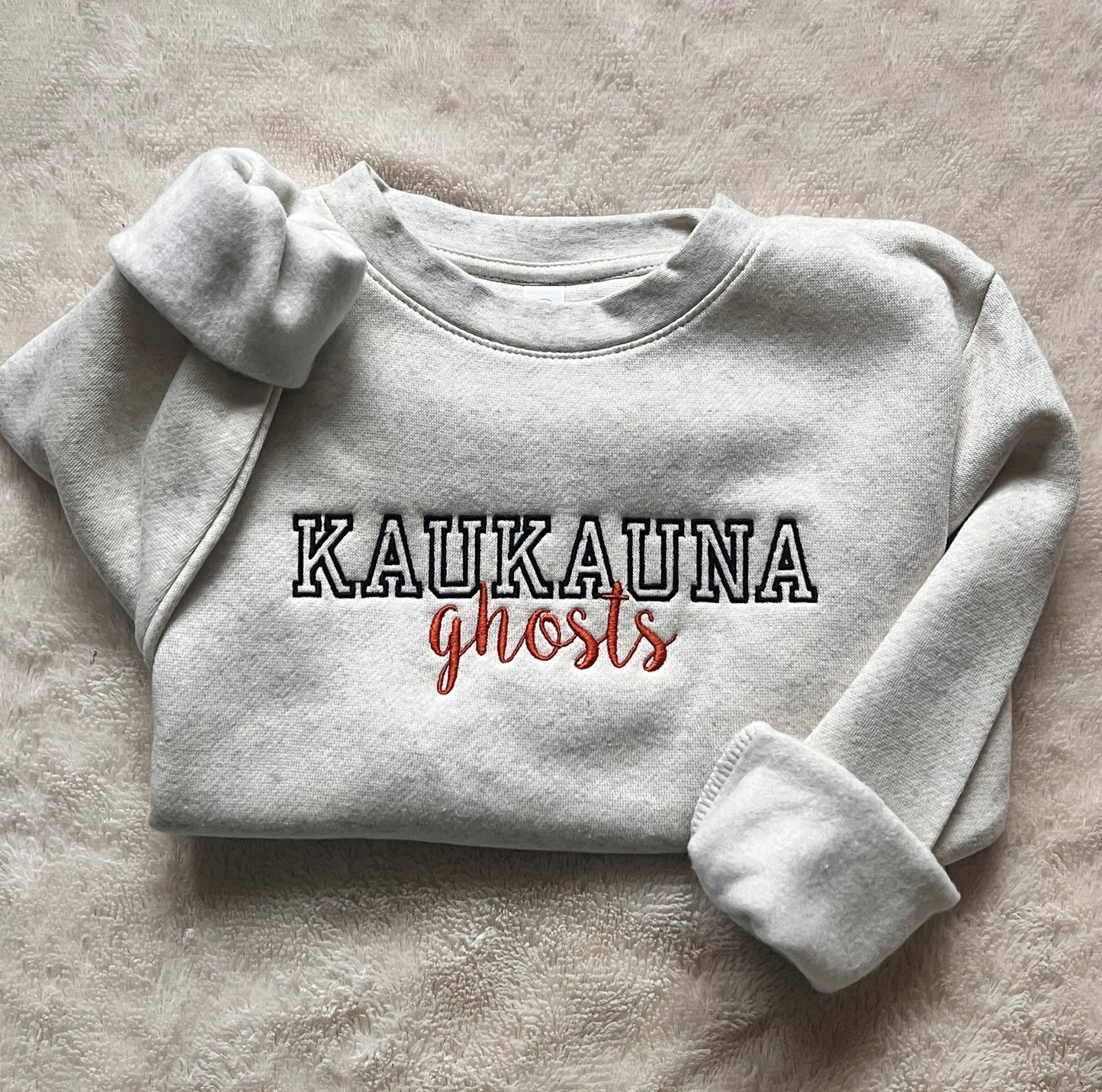 Custom Team Name & Mascot Embroidered Sweatshirt | Personalized School Spirit Crewneck | Game Day Team Apparel - Toddler and Youth