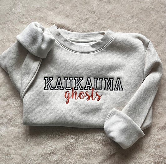 Custom Team Name & Mascot Embroidered Sweatshirt | Personalized School Spirit Crewneck | Game Day Team Apparel - Toddler and Youth