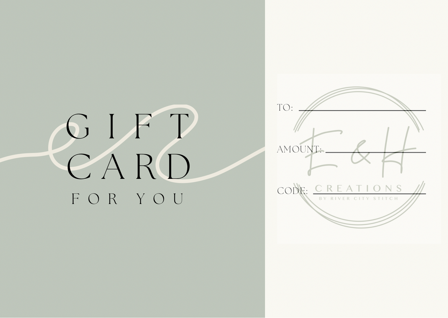 E and H Creations Gift Card
