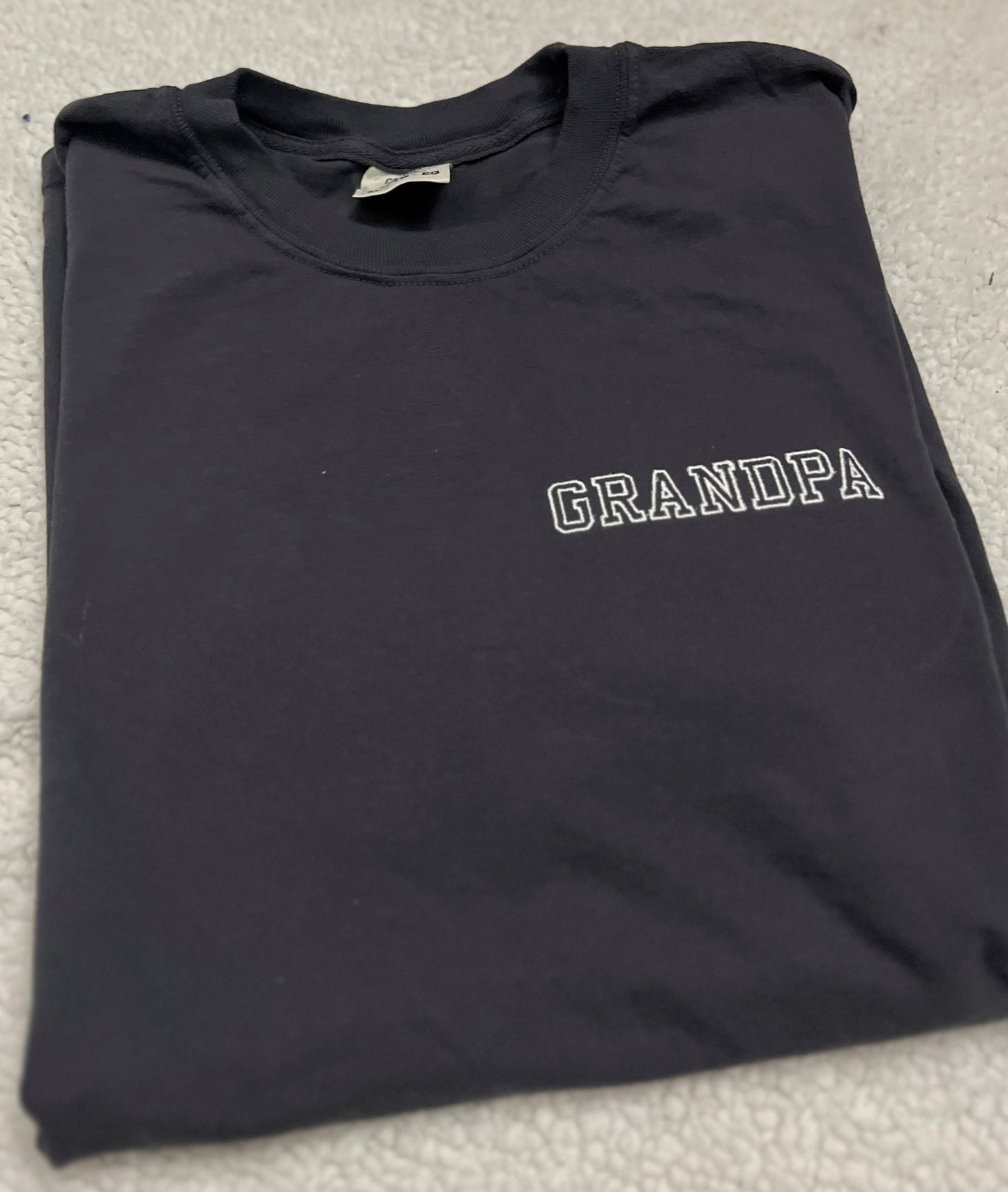 Embroidered Block Name T-shirt with Outline Text | Mama, Grandma, Auntie, any text is available