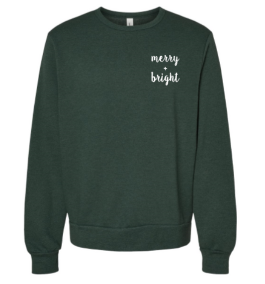 Merry + Bright Embroidered Sweatshirt