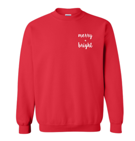 Merry + Bright Embroidered Sweatshirt