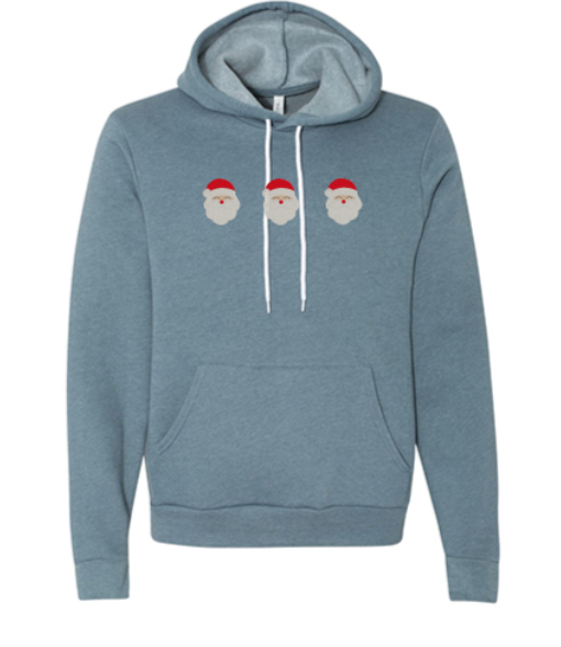 Santa Heads Embroidered Sweatshirt