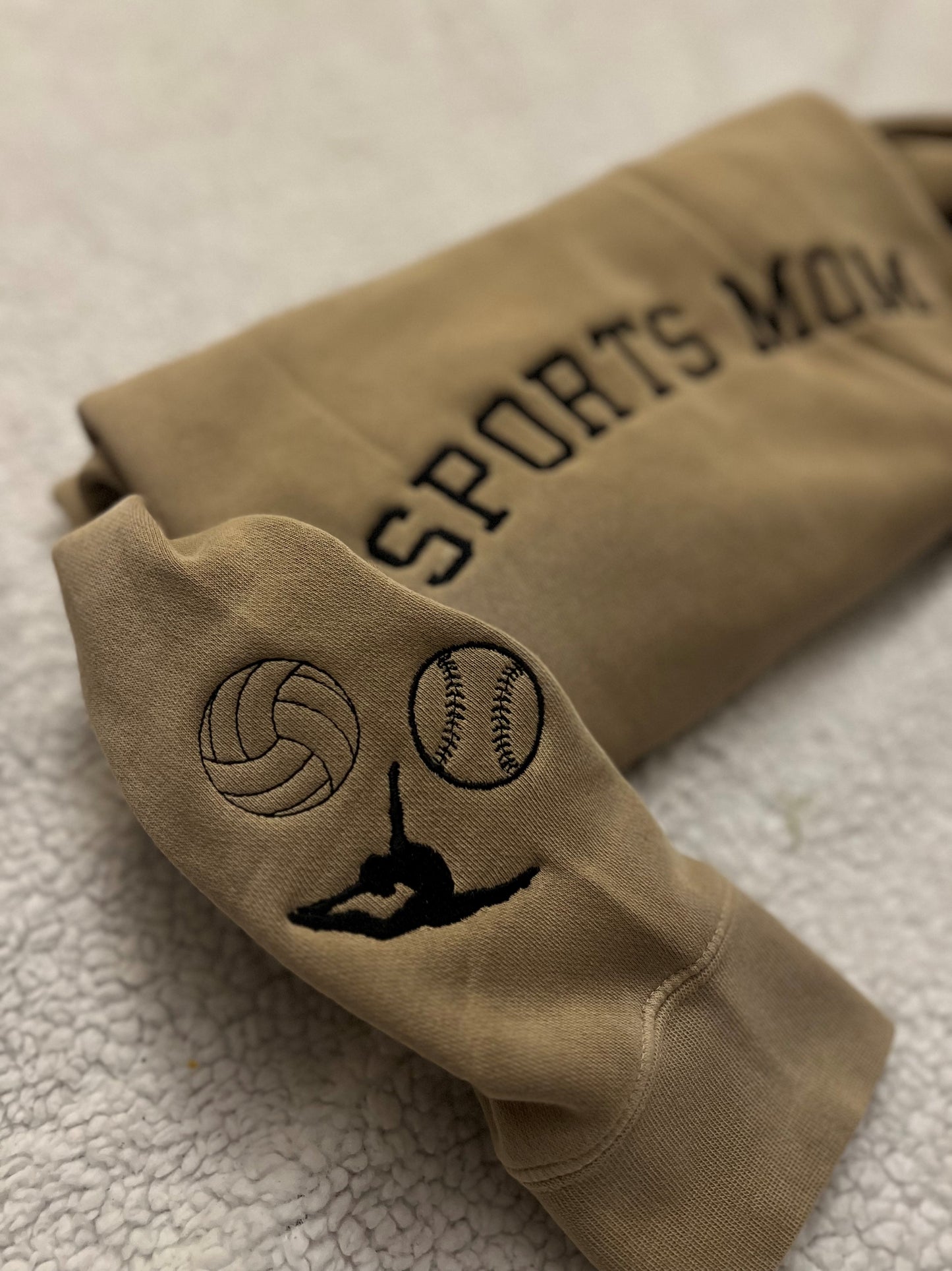 Sports Mom Embroidered Sweatshirt