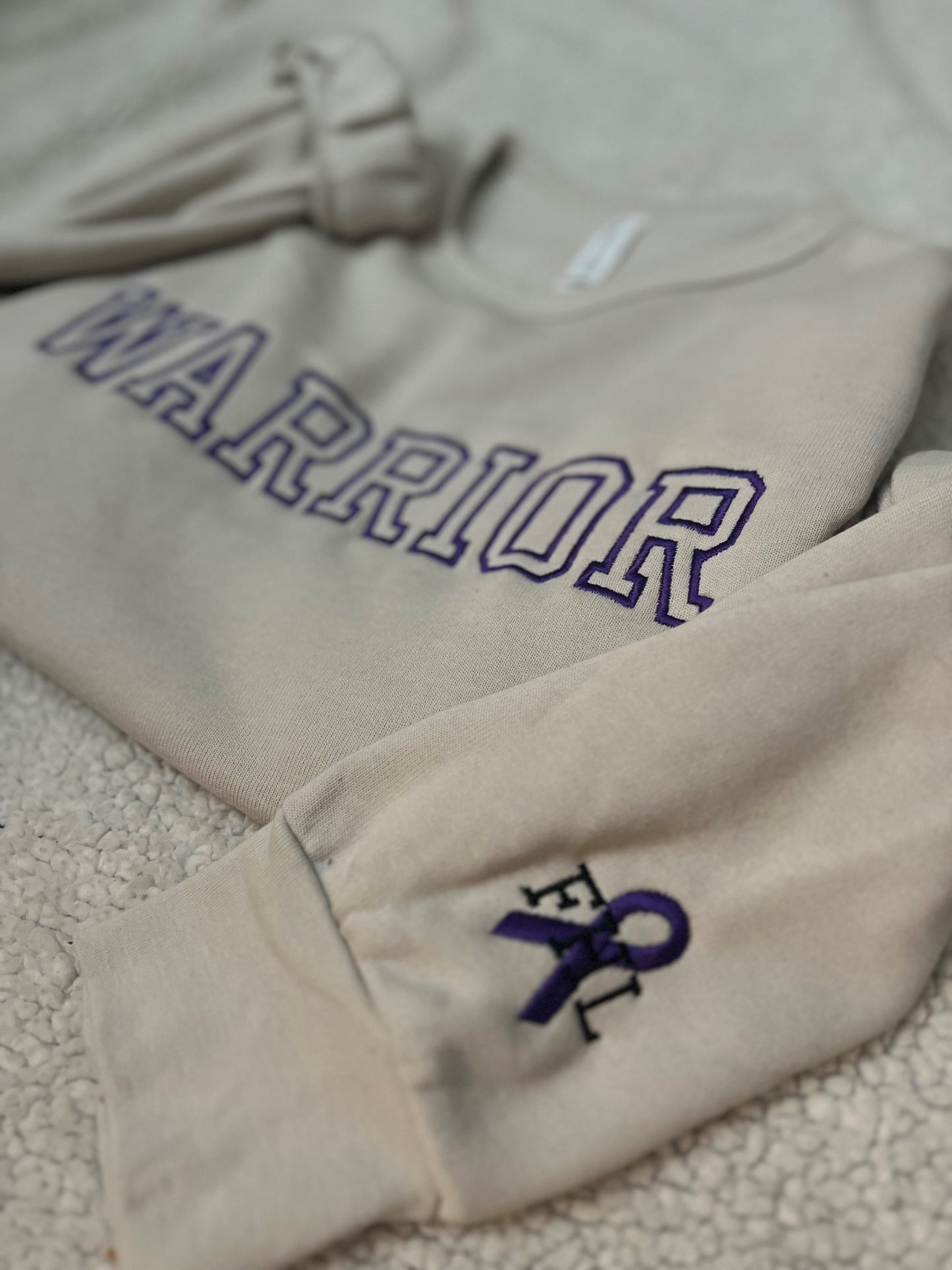 WARRIOR Cancer Survivor | Cancer Fighter Embroidered Sweatshirt